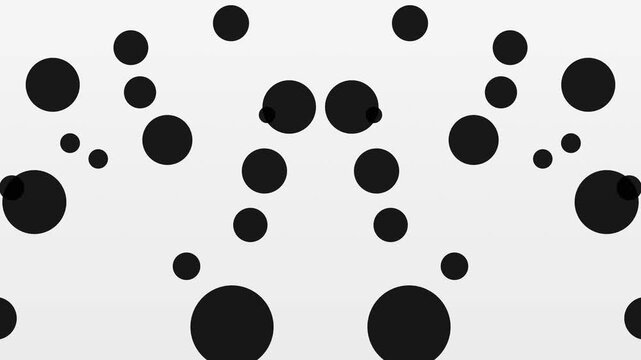 Abstract black circles on white background create a unique, organic pattern