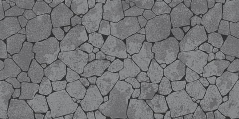 Vector illustration of seamless stone pattern creating natural textured background for modern design, decoration and surface concepts