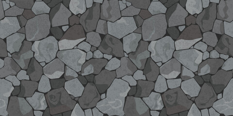 Vector illustration of seamless stone pattern creating natural textured background for modern design, decoration and surface concepts