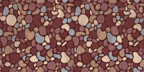 Vector illustration of seamless stone pattern creating natural textured background for modern design, decoration and surface concepts