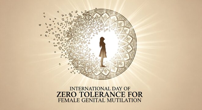 Empowering woman breaking free from female genital mutilation