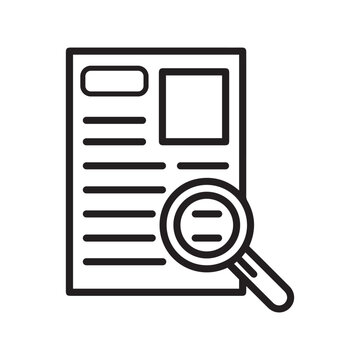 Analize recruitment paper icon. Outline analize recruitment paper vector icon for web design isolated on white background
