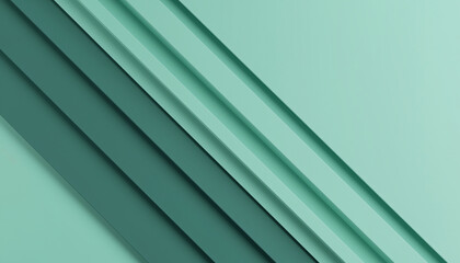 Obraz premium Diagonal layered teal shades forming a gradient pattern on a flat surface viewed from directly above