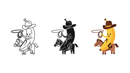 Three Unique Vector Illustration Characters