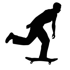 Silhouette of a skateboarder © ekysanti23