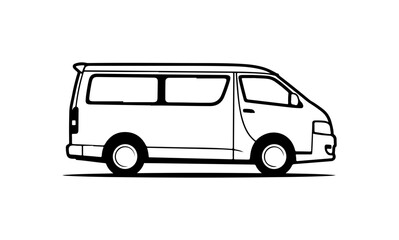 Minivan Silhouette Vector Illustration