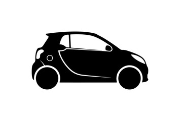 Black Vector Silhouette of a Car