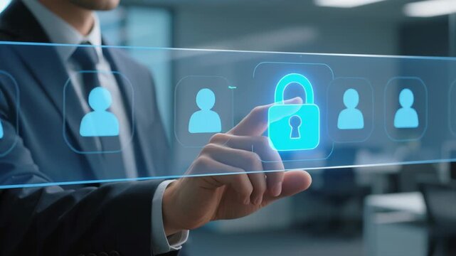Digital identity protection cybersecurity privacy authentication verification document business data securing access user information sensitive, safe processes