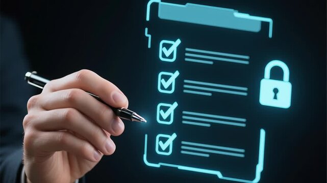 Digital identity verification and authentication, data protection privacy cybersecurity and secure document handling for trusted business operations with advanced access control methods