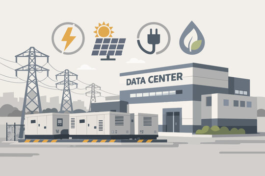 Data center using green energy with solar power and sustainable solutions
