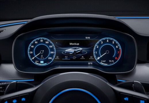 Digital Instrument Cluster Mockup