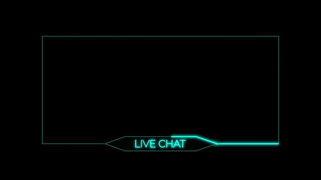 live chat neon sign	