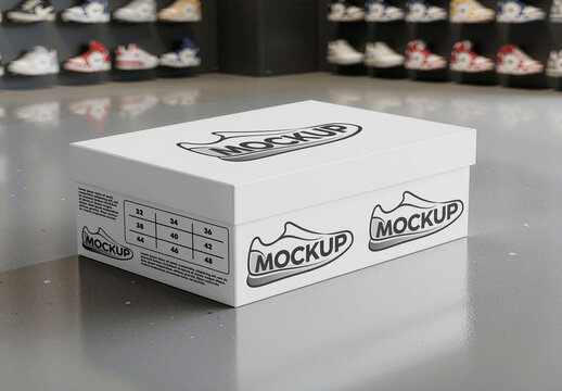 Shoe Store Box Mockup