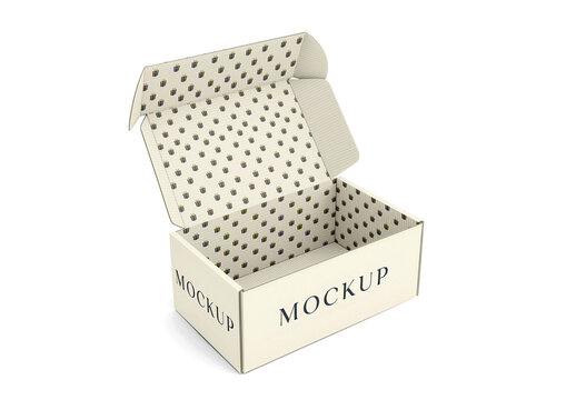 Open Tuck Top Mailing Box Mockup