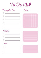 Butterfly Pastel To Do List Planner Page.Minimal pastel to do list planner page decorated with soft butterfly illustrations. Feminine and aesthetic checklist design for productivity, daily planning, t