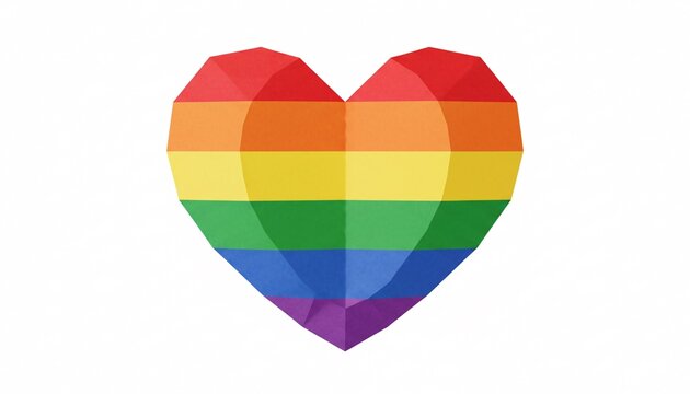 Rainbow heart symbolizing love and diversity in vibrant colors