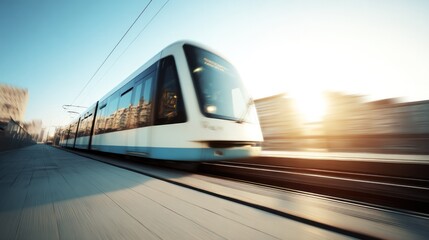 Abstract urban transit with motion blur, conveying speed and modern city life. mobility guides, transit brochures, designed for mobility and urban transit guides, used by professors.