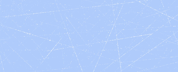 Icy blue textured background with intersecting white scratch lines and scattered speckles. Frost or cracked ice effect
