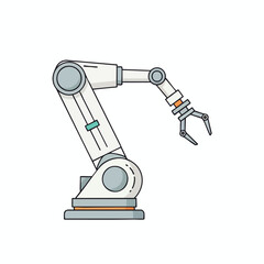 Industrial Robot Arm Illustration