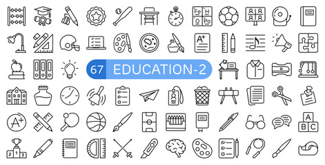 Education Essentials Icon Set Outline (Part 2)