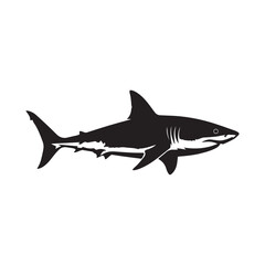 Obraz premium Minimalist vector graphic of a goldfish silhouette, simple and clean design