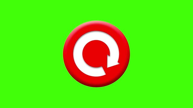 Reload Refresh Icon Animation on Green Screen