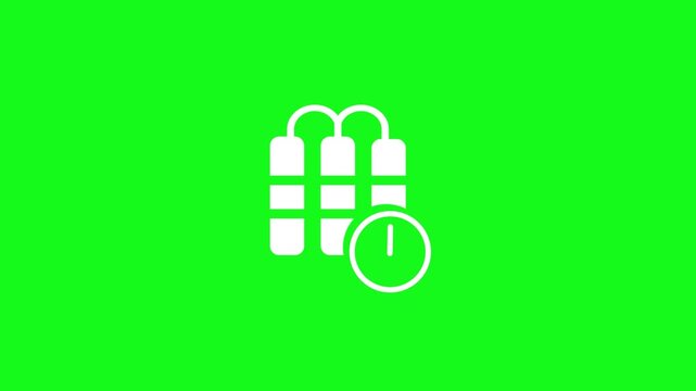 Countdown time bomb .Ticking time bomb icon animation video 4k
