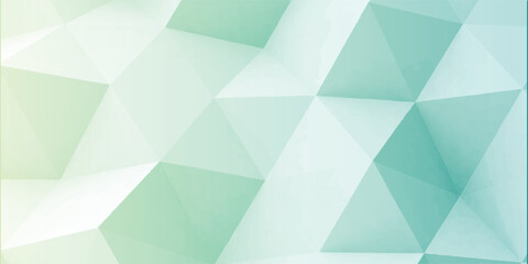 Obraz premium Abstract Geometric Green Background With Triangles And Soft Gradient For Modern Design eps10