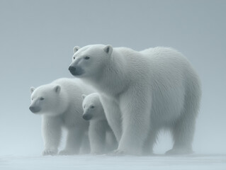 Polar bear (Ursus maritimus) on the pack ice north of Spitsbergen Island, Svalbard, Norway