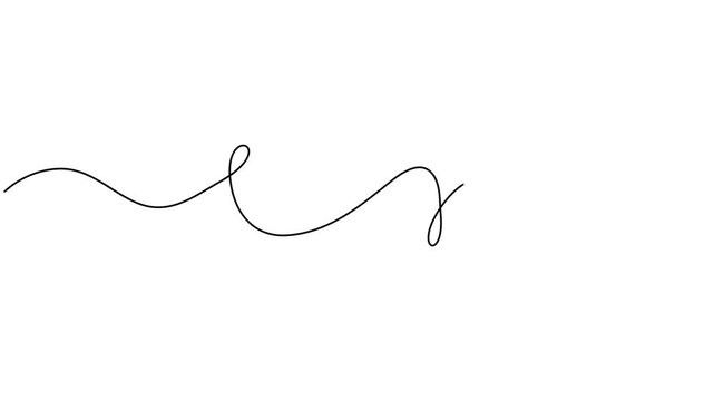 squiggle line continuous one line drawing animation, Squiggle line animation continuous one line drawing, Squiggle line animation continuous one line drawing, Abstract hand drawn dividing thin wave