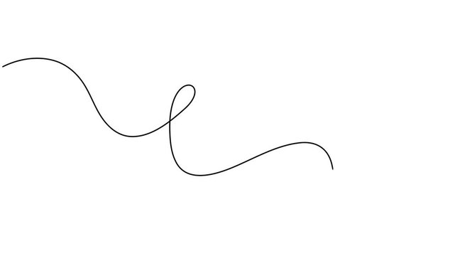 squiggle line continuous one line drawing animation, Squiggle line animation continuous one line drawing, Squiggle line animation continuous one line drawing, Abstract hand drawn dividing thin wave