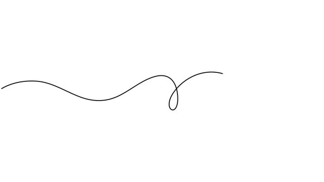 squiggle line continuous one line drawing animation, Squiggle line animation continuous one line drawing, Squiggle line animation continuous one line drawing, Abstract hand drawn dividing thin wave