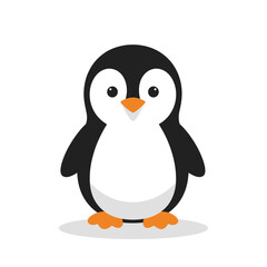 Obraz premium Cartoon Penguin Standing on Feet.