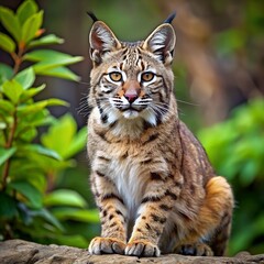 Majestic bobcat in natural habitat