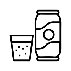 Soda and glass icon
