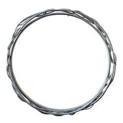 Fototapeta premium Closeup Twisted Metallic and Plastic Ring