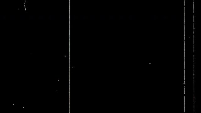 Old film overlay with scratches, dust, dirt and noise. Vintage aged film texture on transparent backgrou, perfect for adding retro, nostalgic style to video editing