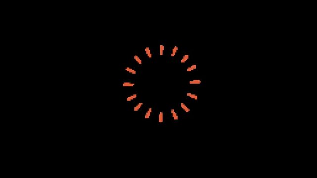 Firework pixel hand drawn animation transparent on background
