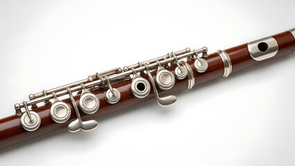 flute on white background