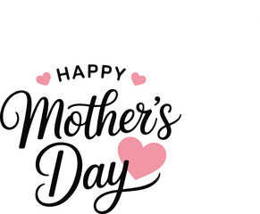 Happy Mother's Day calligraphic lettering design celebrate card template. Creative typography for holiday greetings and invitations. Vector illustration.
