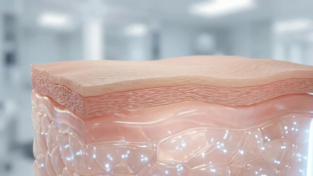 skin hydration concept with cosmetic serum absorption