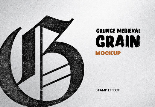 Grunge Medieval Grain Mockup