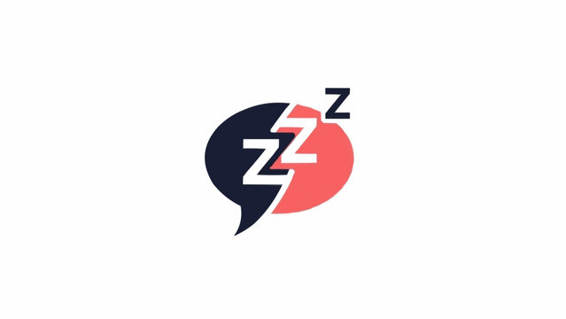 Sleeping Speech Bubbles Icon Symbol.