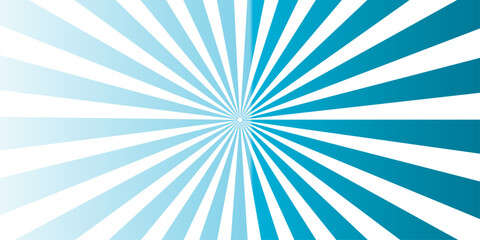 Abstract blue sunburst background featuring a vintage radial pattern with retro rays and a grunge texture design for a vector wallpaper illustration