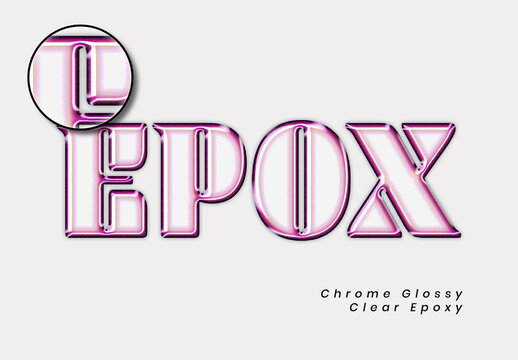Glossy Clear Epoxy Text Effect