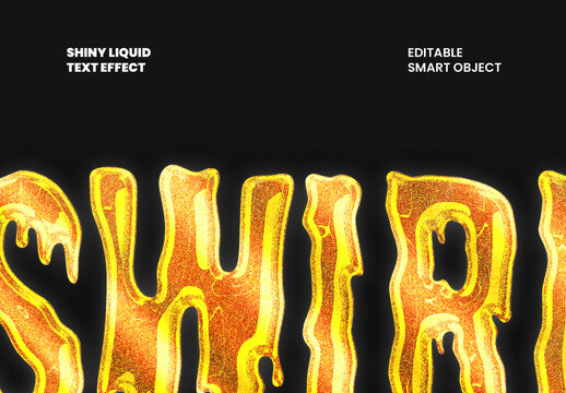Liquid Dripping Text Effect
