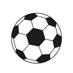 Fototapeta premium Classic Black and White Soccer Ball Illustration