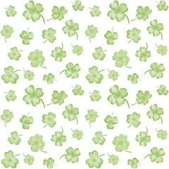 水彩風クローバーの背景素材