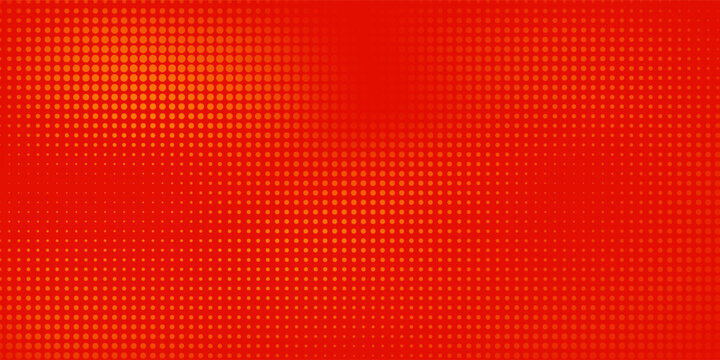Abstract dots halftone orange color pattern gradient with texture with digital background. Dots pop art comics with summer time. Vector modern halftone
