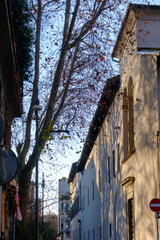 Historic building along via Ancona in Milan, Italy